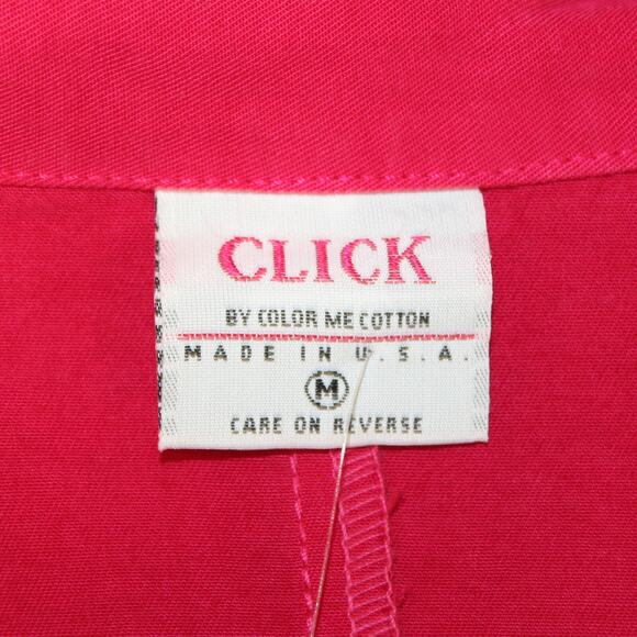 CMC Color Me Cotton Art to Wear Pink Tencel Shirt Top Jacket Medium Made USA - Picture 6 of 6